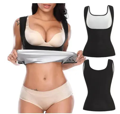 Fitness Corset Men's Shapewear Heat Trapping Shirt Sweat Body Shaper Vest Bodysuit M J Fitness