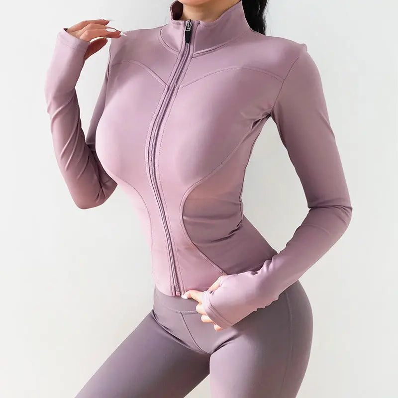 Crop-Tops Sweatshirts Gym Jacket Fitness Coat M J Fitness
