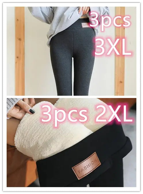 Female Winter Thick Velvet Leggings M J Fitness