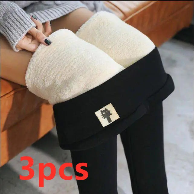 Female Winter Thick Velvet Leggings M J Fitness