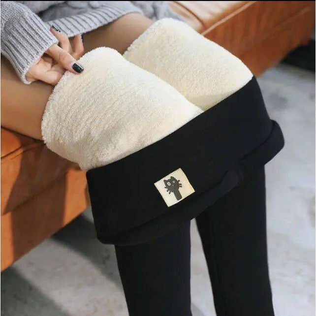 Female Winter Thick Velvet Leggings M J Fitness