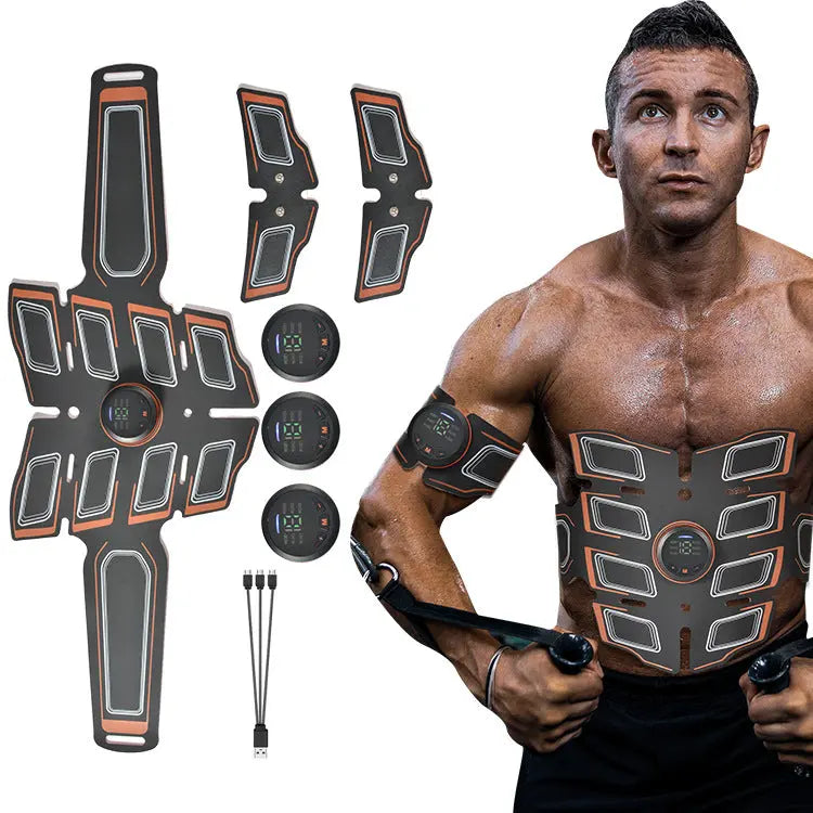 Home EMS Fitness Belt Abs Abdominal Massager M J Fitness