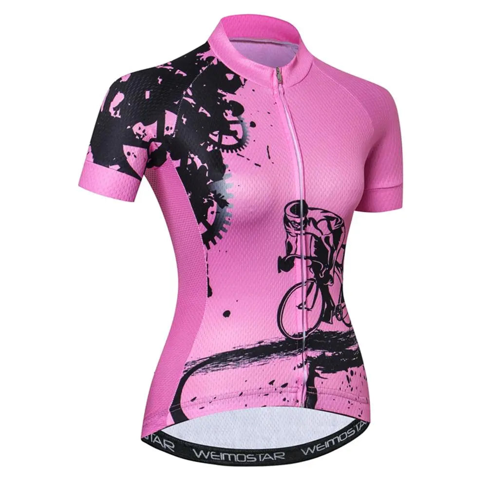 Ladies cycling suit short sleeve M J Fitness