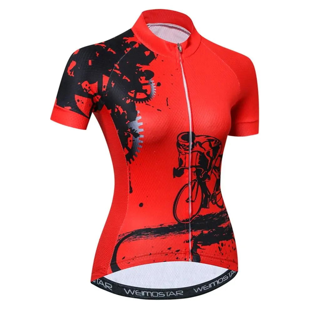 Ladies cycling suit short sleeve M J Fitness
