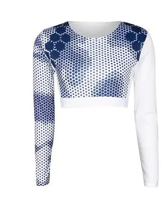 Printed sports yoga pants Yoga tops M J Fitness