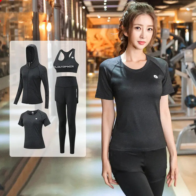 Running gym Yoga suit Four-piece suit M J Fitness