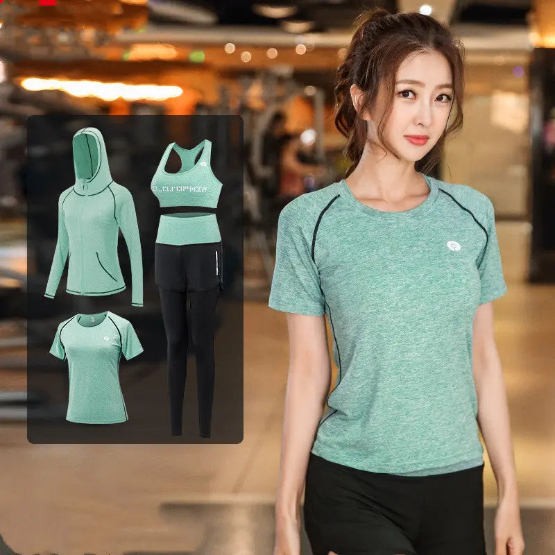 Running gym Yoga suit Four-piece suit M J Fitness