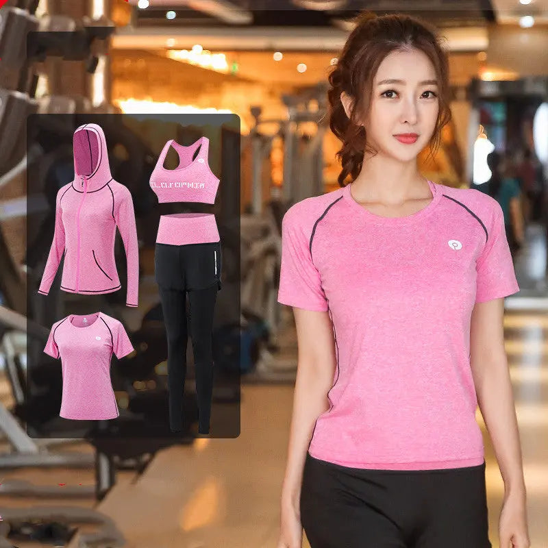 Running gym Yoga suit Four-piece suit M J Fitness