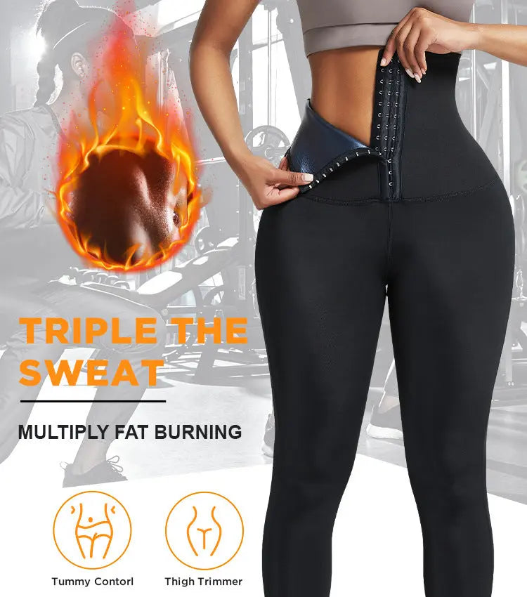 Sauna Long Pants Fitness Exercise Hot Thermo Sweat Leggings Training Slimming Pant M J Fitness