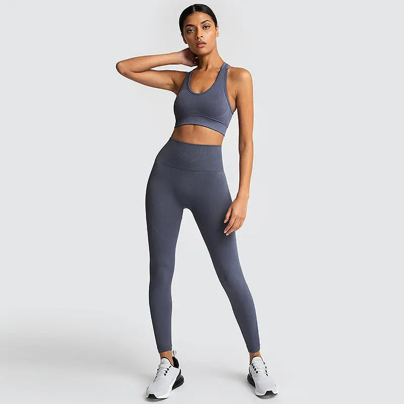 Seamless Gym Set Nylon Woman Sportswear M J Fitness