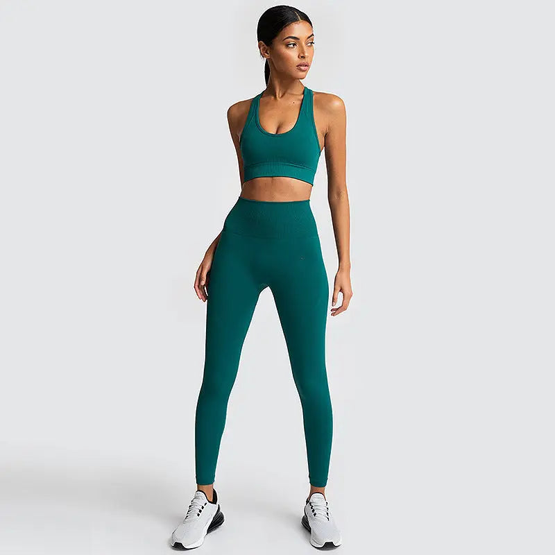 Seamless Gym Set Nylon Woman Sportswear M J Fitness