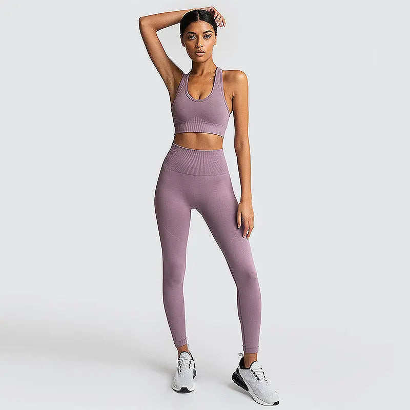 Seamless Gym Set Nylon Woman Sportswear M J Fitness