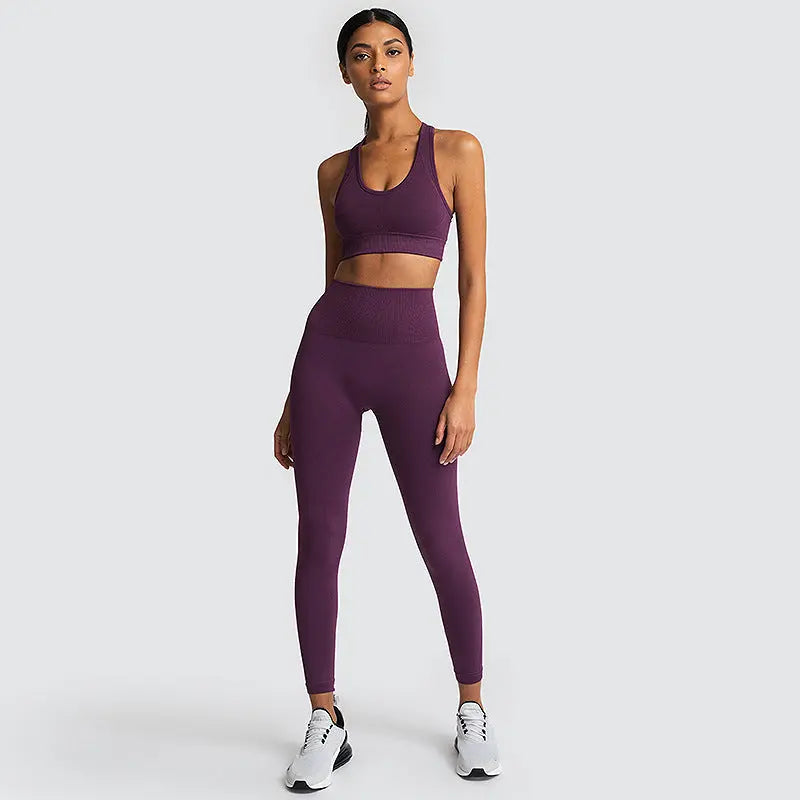 Seamless Gym Set Nylon Woman Sportswear M J Fitness