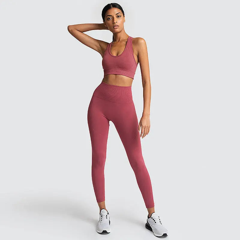 Seamless Gym Set Nylon Woman Sportswear M J Fitness