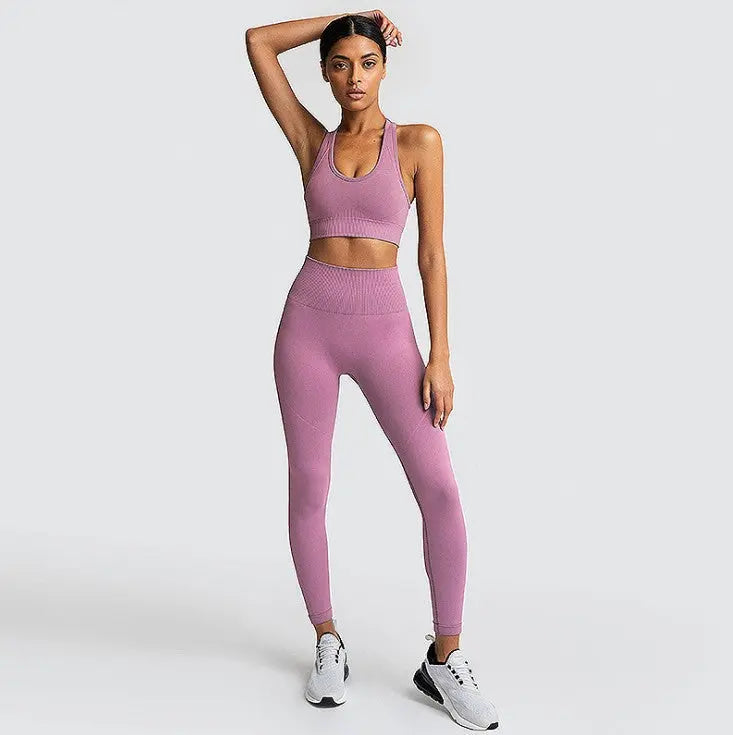 Seamless Gym Set Nylon Woman Sportswear M J Fitness