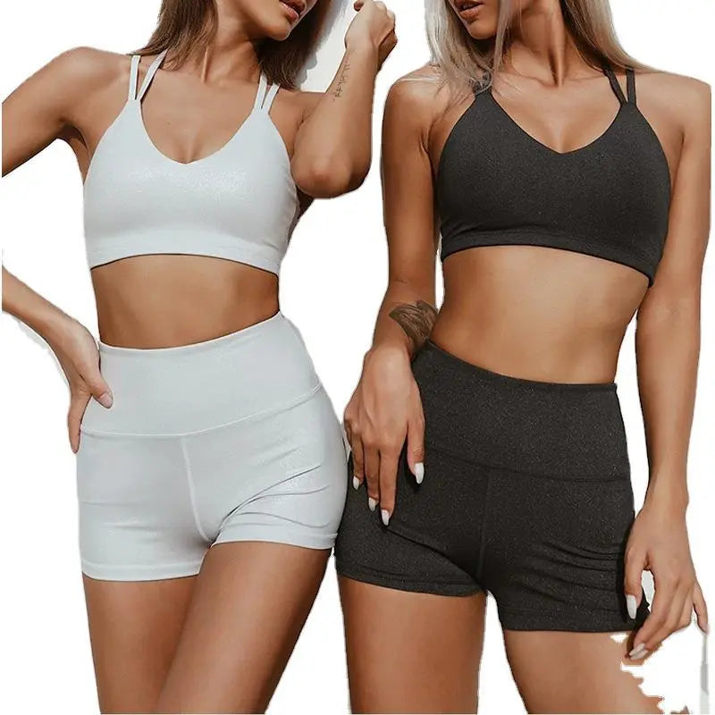 Seamless Sport Yoga Set Women Workout Bra Two Pieces Sets Fitness Gym Clothing M J Fitness