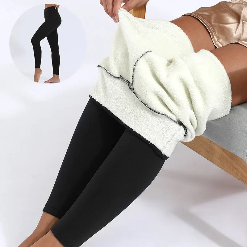 Winter Leggings Warm Thick High Stretch Lamb Cashmere Leggins Skinny Fitness Woman Pants M J Fitness