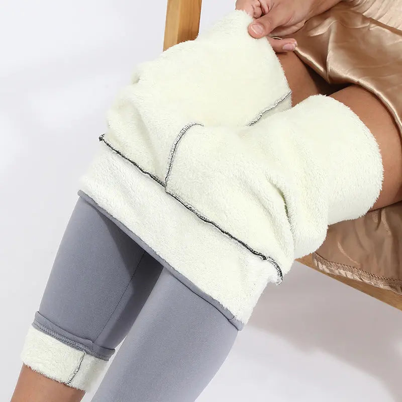 Winter Leggings Warm Thick High Stretch Lamb Cashmere Leggins Skinny Fitness Woman Pants M J Fitness