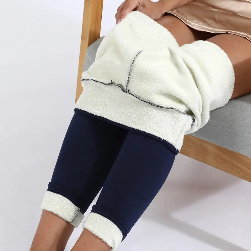 Winter Leggings Warm Thick High Stretch Lamb Cashmere Leggins Skinny Fitness Woman Pants M J Fitness