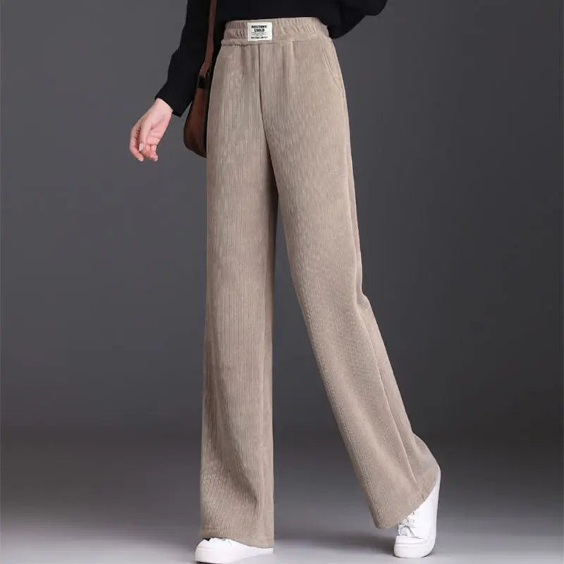 Winter Wide-leg Fleece Sweatpants - M J Fitness