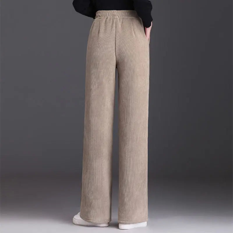 Winter Wide-leg Fleece Sweatpants - M J Fitness