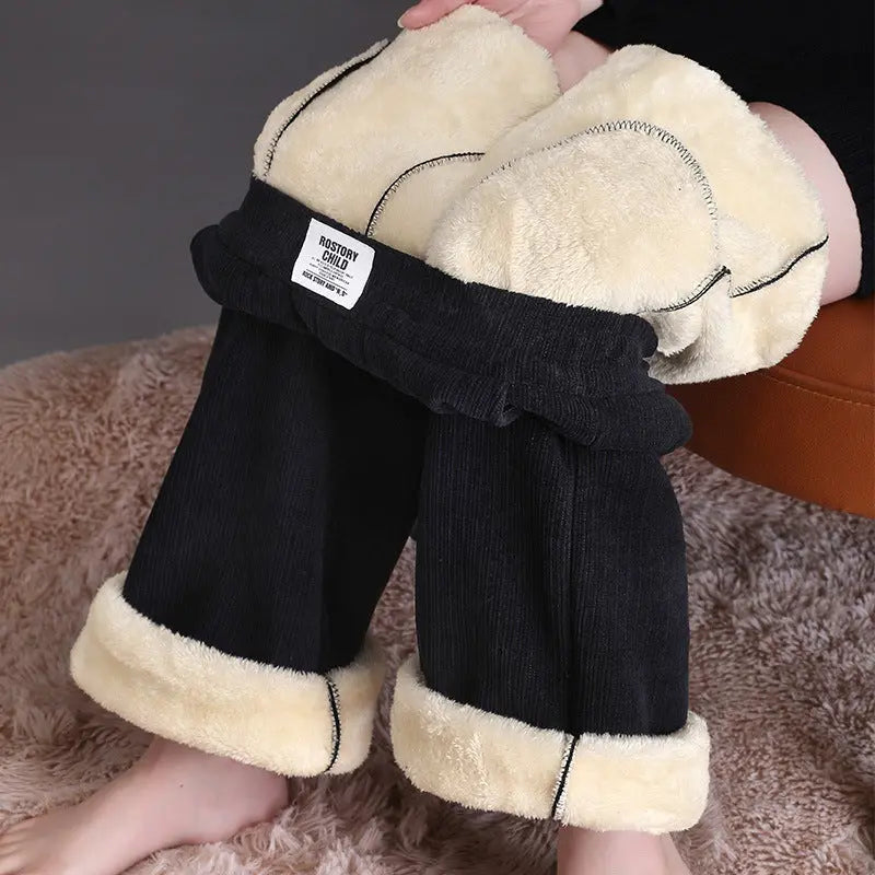 Winter Wide-leg Fleece Sweatpants - M J Fitness