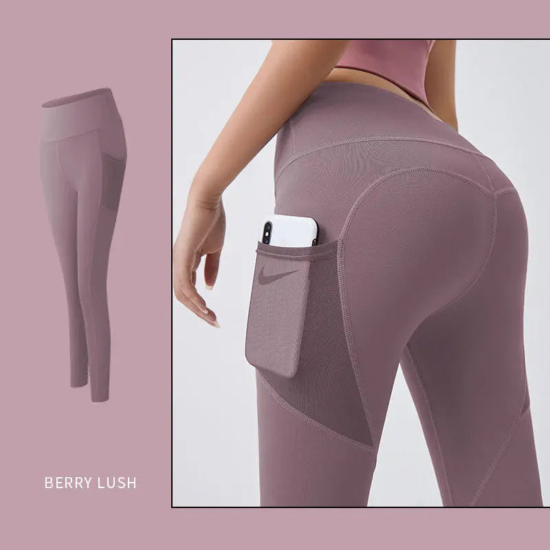 Yoga Pants Women With Pocket Leggings Sport Girl Gym Leggings Women Tummy Control Jogging Tights Female Fitness Pants M J Fitness