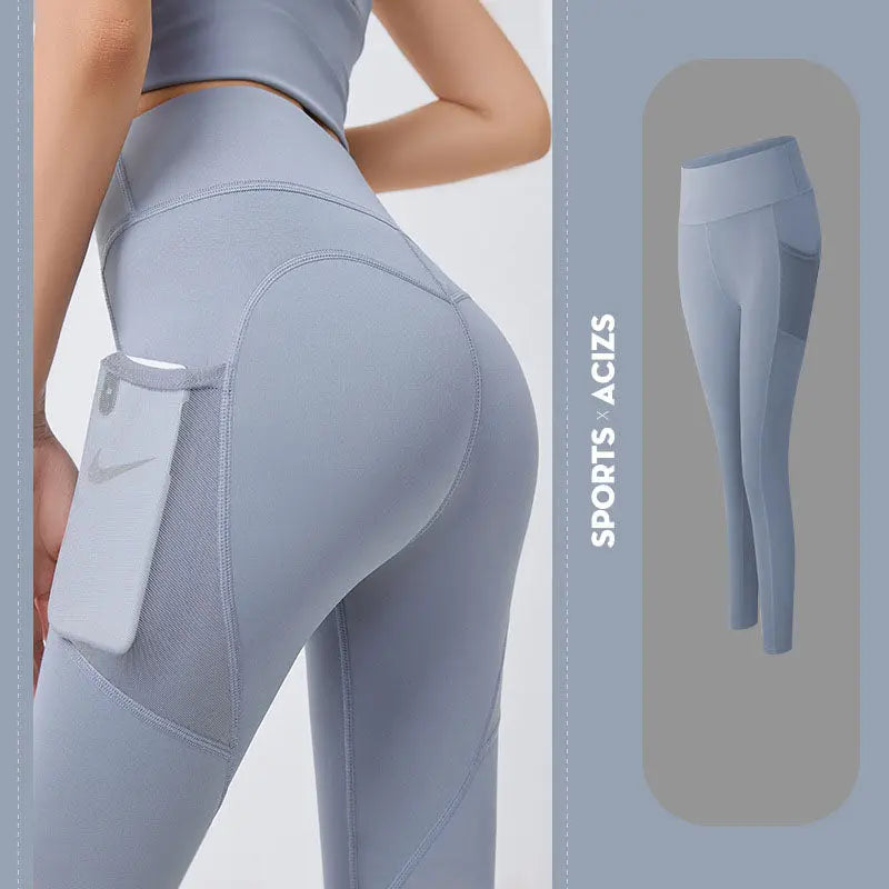 Yoga Pants Women With Pocket Leggings Sport Girl Gym Leggings Women Tummy Control Jogging Tights Female Fitness Pants M J Fitness