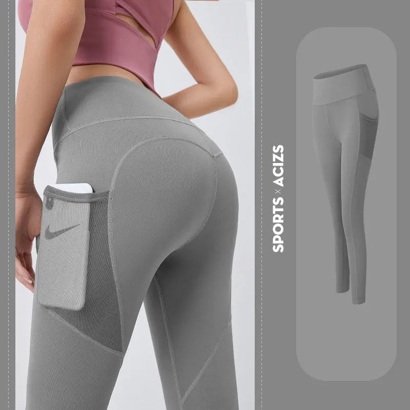 Yoga Pants Women With Pocket Leggings Sport Girl Gym Leggings Women Tummy Control Jogging Tights Female Fitness Pants M J Fitness