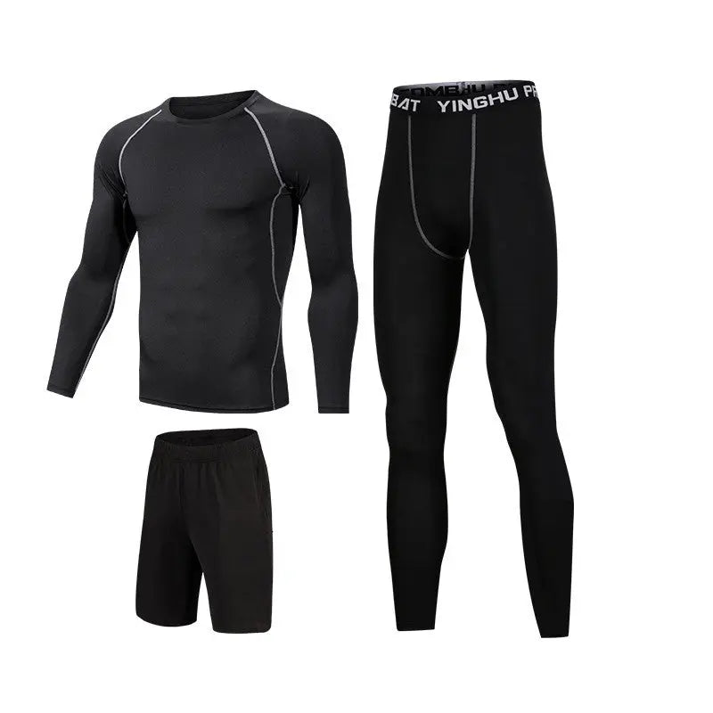Running Workout Clothes Men 7pcs / sets Compression Running Basketball Games Jogging Tights set of underwear Gym Fitness sports sets M J Fitness