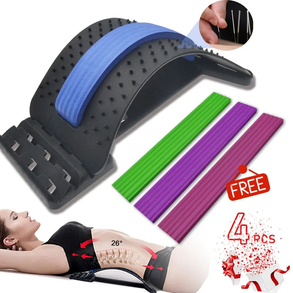 Back Massager Stretcher Support Lumbar Relief Back Stretcher Fitness Massage Equipment M J Fitness