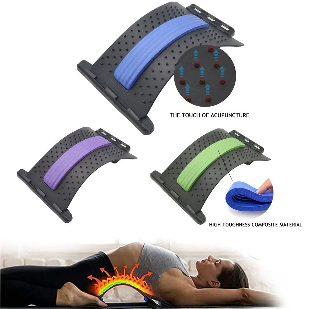 Back Massager Stretcher Support Lumbar Relief Back Stretcher Fitness Massage Equipment M J Fitness