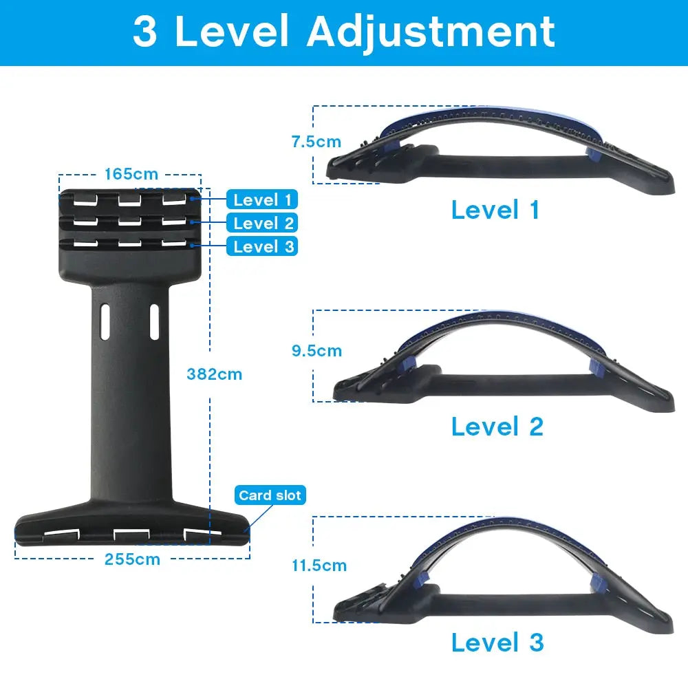 Back Massager Stretcher Support Lumbar Relief Back Stretcher Fitness Massage Equipment M J Fitness