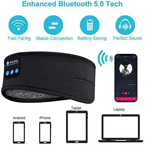 Bluetooth Sleeping Headphones Sports Headband M J Fitness