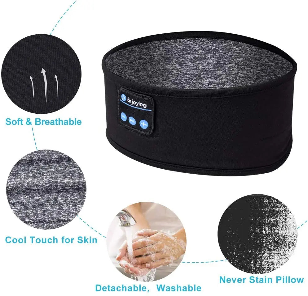 Bluetooth Sleeping Headphones Sports Headband M J Fitness