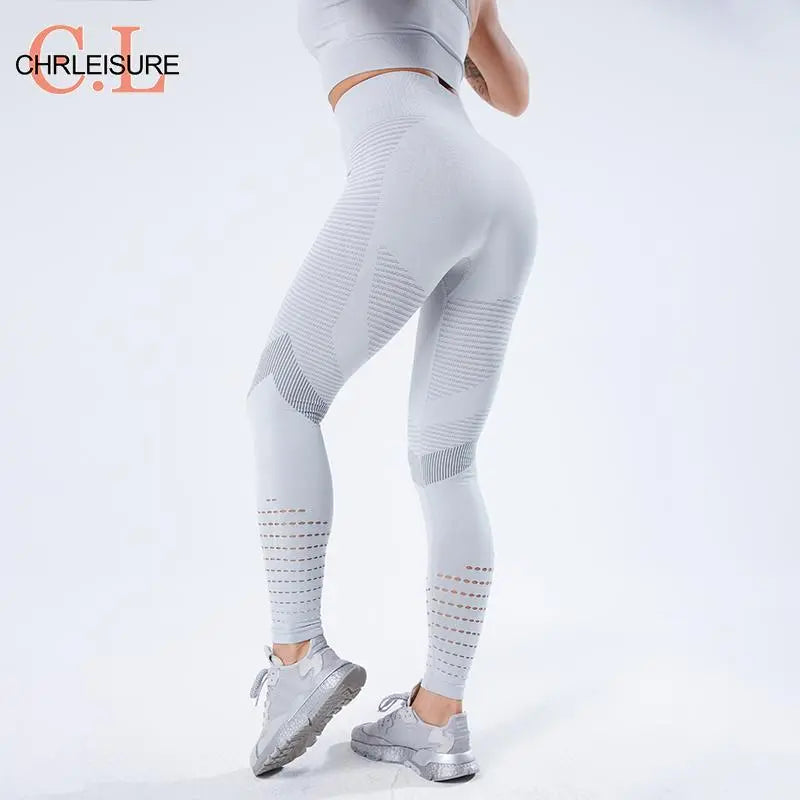 CHRLEISURE Women Legging Fitness Push Up Legging Seamless High Waist Workout Leggins Mujer New Gym Seamless Legins Women M J Fitness