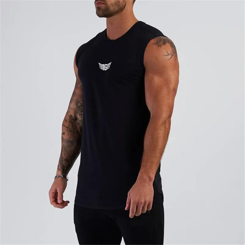 Compression Gym Tank Top for Men M J Fitness