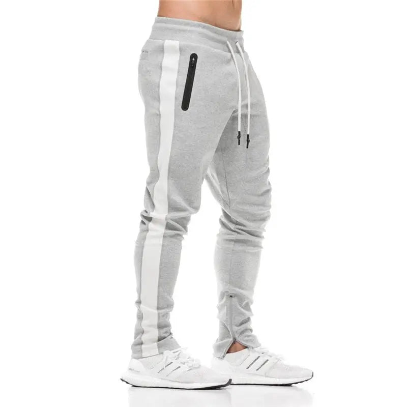 Cotton Men Jogger sportswear Pants Casual Elastic cotton Mens Fitness Workout Pants skinny Sweatpants Trousers Jogger Pants M J Fitness
