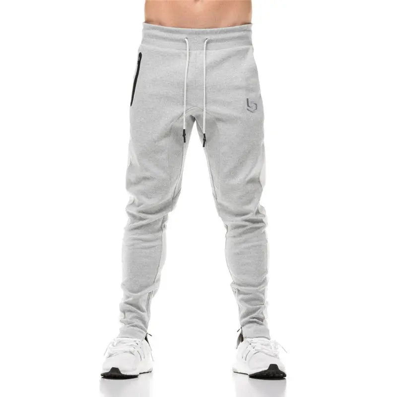 Cotton Men Jogger sportswear Pants Casual Elastic cotton Mens Fitness Workout Pants skinny Sweatpants Trousers Jogger Pants M J Fitness