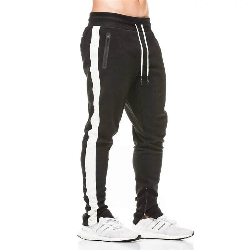 Cotton Men Jogger sportswear Pants Casual Elastic cotton Mens Fitness Workout Pants skinny Sweatpants Trousers Jogger Pants M J Fitness