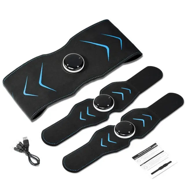 EMS Electric Abdominal Body Slimming Belt Waist Band Smart Abdomen Muscle Stimulator Abs Trainer Fitness Lose Weight Fat Burn M J Fitness
