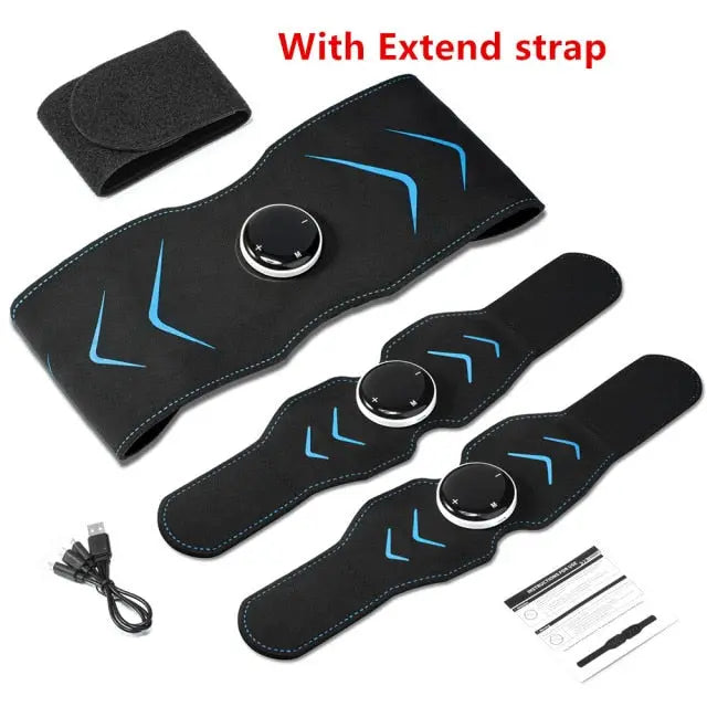 EMS Electric Abdominal Body Slimming Belt Waist Band Smart Abdomen Muscle Stimulator Abs Trainer Fitness Lose Weight Fat Burn M J Fitness