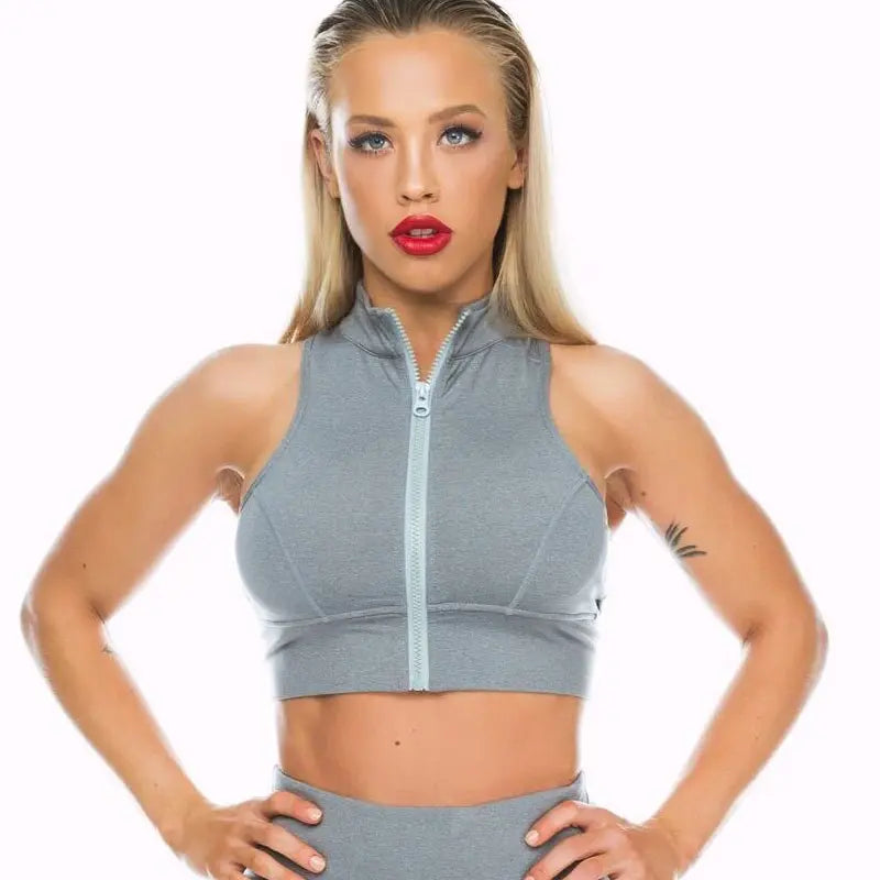 GXQIL Sport Top Women Breathable Yoga Gym Top Woman Comfortable Fitness Sports Tops Jogging Running Sports Bra Vest White M J Fitness