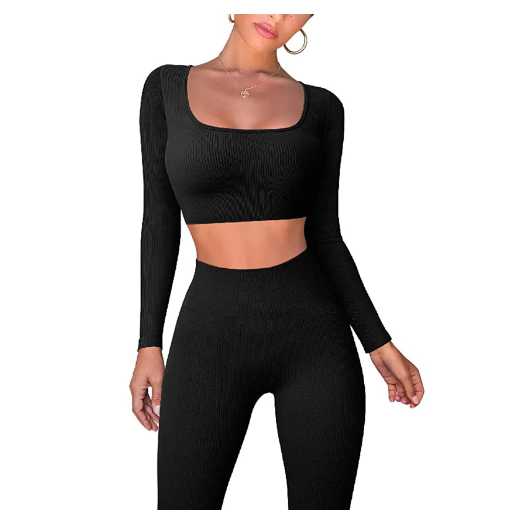 Gym Crop Tank Top Leggings Set M J Fitness