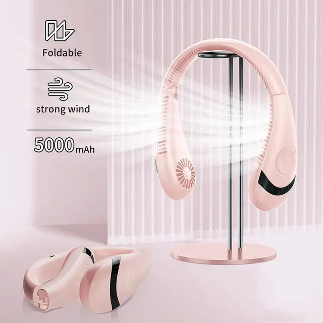 Hanging Neck Foldable Fan M J Fitness
