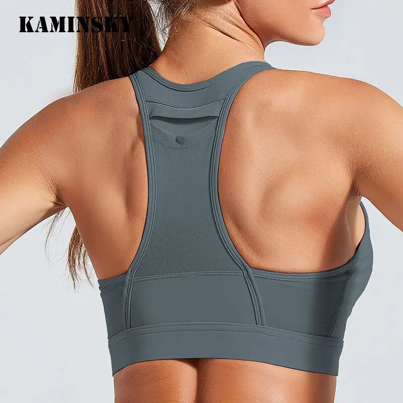 High Elastic Fitness Bra Tops Sports Top Gym Running Padded Athletic Women Clothes M J Fitness