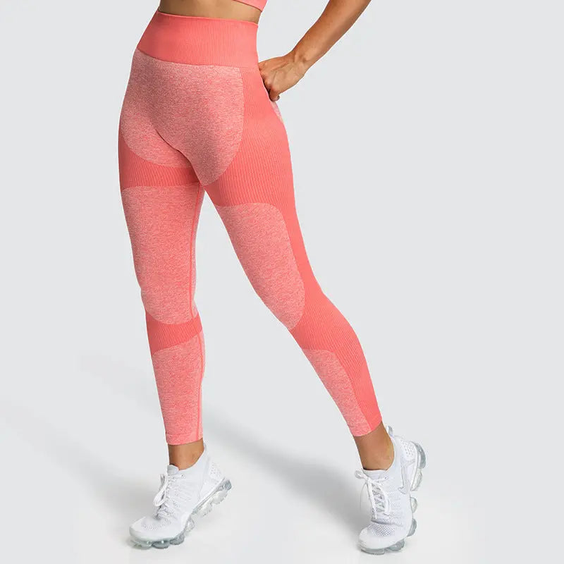 High Waist Seamless Heart Booty Push Up Workout Fitness Gym leggings M J Fitness