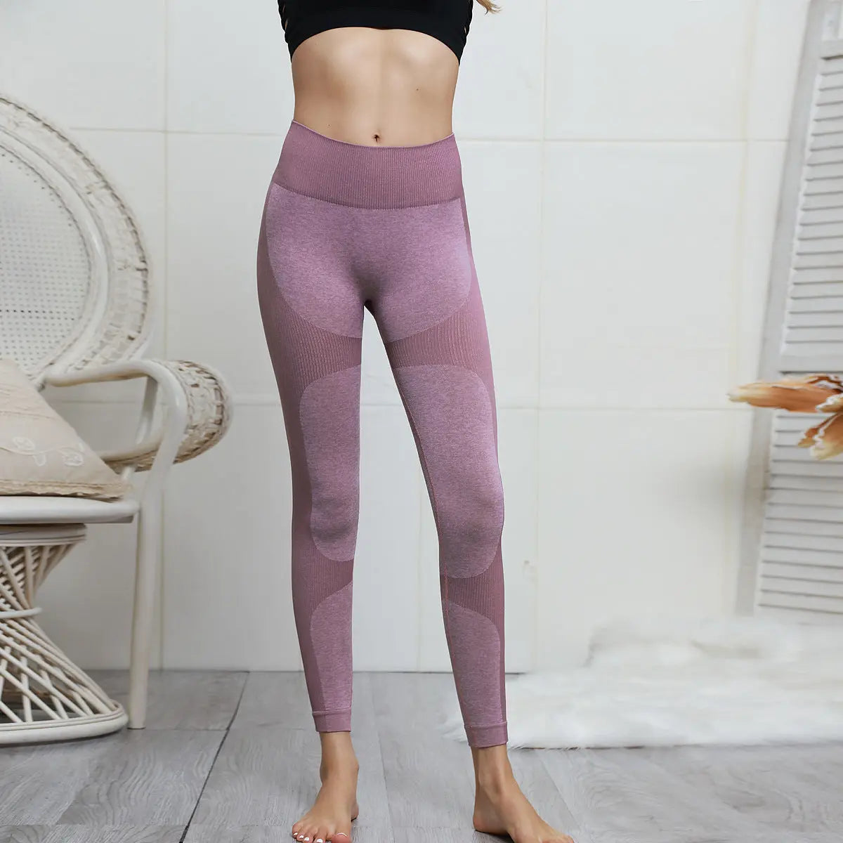 High Waist Seamless Heart Booty Push Up Workout Fitness Gym leggings M J Fitness