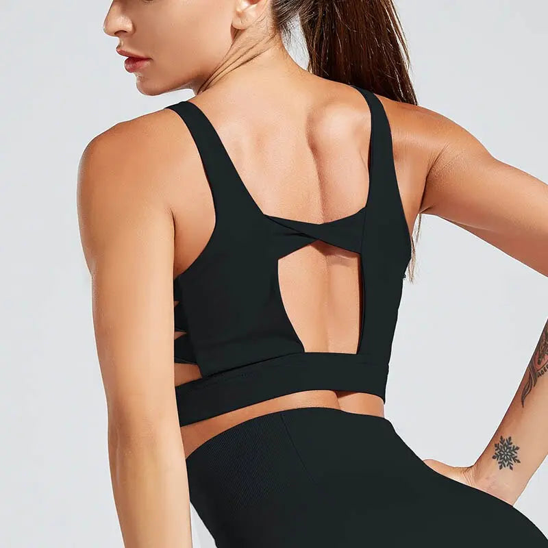 Kaminsky Sports Tank Top Women New Breathable Fitness Top Women Shockproof Sports Bra Workout Running Casual Wear Patchwork Top M J Fitness