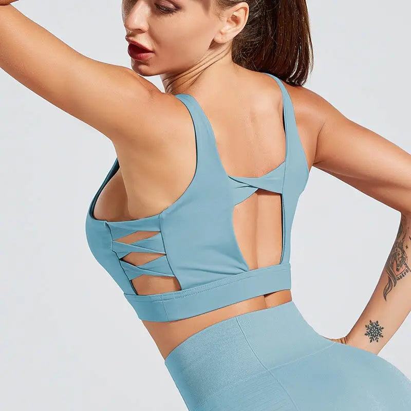 Kaminsky Sports Tank Top Women New Breathable Fitness Top Women Shockproof Sports Bra Workout Running Casual Wear Patchwork Top M J Fitness